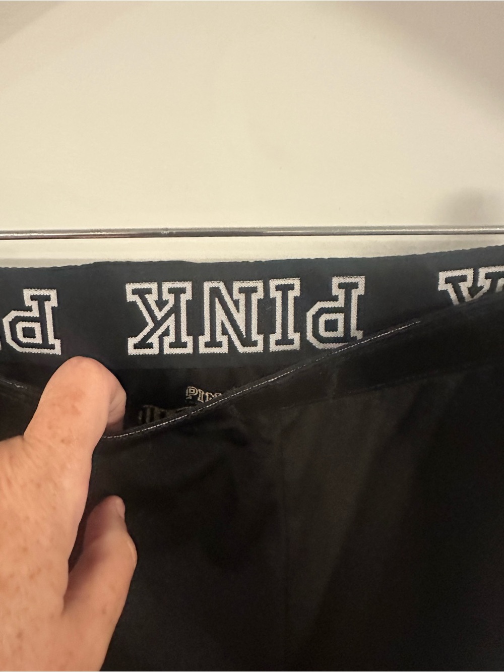 PINK Victoria's Secret Black Logo Waistband Pants